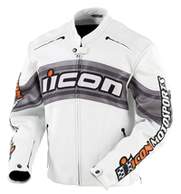Icon Daytona White Leather Jacket
